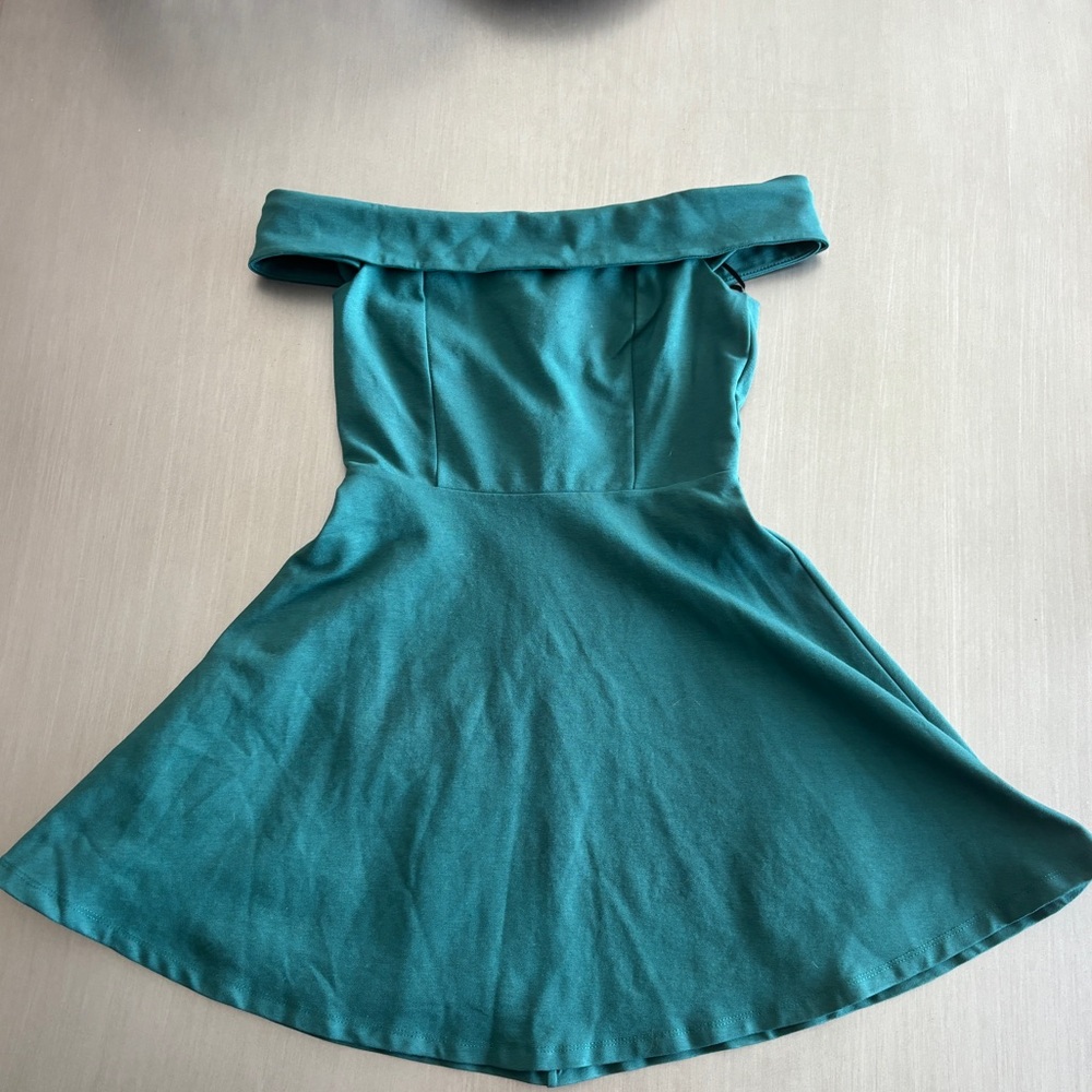 Lulu’s Season of Fun Off-Shoulder Skater Dress